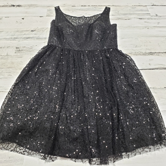 MXI Black Sequin Dress with Flaw Size 11/12 - Picture 4 of 7